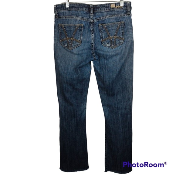 KUT from the Kloth FARRAH Baby BootCut Women's Jeans Size 8 Distressed Raw Hem - Picture 1 of 11